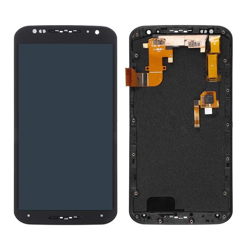 TOUCHSCREEN + DISPLAY LCD DISPLAY COMPLETO + FRAME PER MOTOROLA MOTO X 2nd Gen XT1085 XT1092 NERO