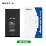 RELIFE BATTERIA DE GRANDE CAPACITA (4730 mAh) PER APPLE IPHONE 14 PLUS 6.7 (DIAGNOSTICABILE BATTERIA NON È NECESSARIA LA SALDATURA CAVO BATTERIA ORIGINALE NESSUN MESSAGGIO "PARTE SCONOSCIUTA") (RICHIEDE AGGIORNAMENTO ALL'ULTIMA VERSIONE)