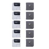 SET OF 5 PCS REAR MICROPHONE DUST SCREEN FOR APPLE IPHONE 12 MINI 5.4 WHITE