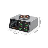 WLX-X9S 9 IN 1 无线充电 / 多口充电器 带LCD显示 (4 USB / 3 PD 30W / PD 65W) 灰色