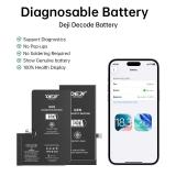 DEJI BATERIA DE GRAN CAPACIDAD (4620 mAh) PARA APPLE IPHONE 15 PLUS 6.7 (DECODIFICADOR DE BATERÍA GENUINA AUTODIAGNÓSTICO) (REQUIERE ACTUALIZACIÓN A LA ÚLTIMA VERSIÓN) (CANTIDAD MÍNIMA DE PEDIDO: 10 PIEZAS)