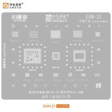 AMAOE PLANTILLA METALICA DE CHIP IC PARA SAM-21 SAMSUNG GALAXY S25 5G S931B / S25 PLUS / S25+ 5G S936B