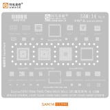 AMAOE PLANTILLA METALICA DE CHIP IC PARA SAM-14 SAMSUNG GALAXY A10 A105F / A20e A202F / A50 A505F / A51 A515 / A8 (2018) A530F / A6 (2018) A600F / A7 (2018) A750F