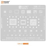 AMAOE METAL TEMPLATE OF IC CHIP FOR SAM-15 SAMSUNG GALAXY S21 5G G991B / S21+ 5G G996B G996U / S21 ULTRA 5G G998B G998U / Z FLIP 3 5G F711B / Z FOLD 3 5G F926B