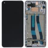 PANTALLA TACTIL + DISPLAY LCD DISPLAY COMPLETO + MARCO PARA XIAOMI MI 11 LITE 4G (M2101K9AG) / MI 11 LITE 5G (M2101K9G) BLANCO ORIGINAL (SERVICE PACK) (56000N00K900)
