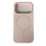 FUNDA DE SILICONA LIQUIDA + MAGNETIC PARA APPLE IPHONE 17 PRO MAX ROSA
