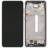 TOUCH DIGITIZER + DISPLAY AMOLED REFURBISHED + FRAME FOR SAMSUNG GALAXY A73 5G A736B BLACK (Display Refurbished Non-Original Frame)