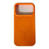 FUNDA DE SILICONA LIQUIDA + MAGNETIC PARA APPLE IPHONE 17 PRO NARANJA