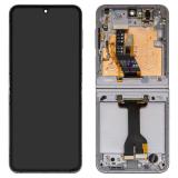 TOUCHSCREEN + DISPLAY AMOLED DISPLAY COMPLETO + FRAME PER SAMSUNG GALAXY Z FLIP 6 5G F741B ARGENTO ORIGINALE (SERVICE PACK)