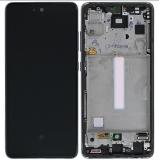 DISPLAY AMOLED + TOUCHSCREEN DISPLAY COMPLETO + FRAME PER SAMSUNG GALAXY A52s 5G A528B NERO (SERVICE PACK) (ASSEMBLATO)
