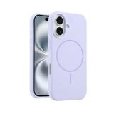 FUNDA DE SILICONA LIQUIDA + MAGNETIC PARA APPLE IPHONE 16 VIOLA