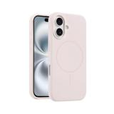FUNDA DE SILICONA LIQUIDA + MAGNETIC PARA APPLE IPHONE 16 ROSA