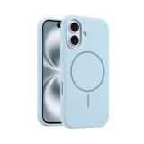 FUNDA DE SILICONA LIQUIDA + MAGNETIC PARA APPLE IPHONE 17 AZUL