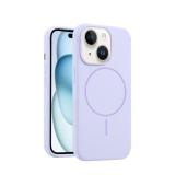 CUSTODIA CELLULARE DI SILICONE LIQUIDO + MAGNETICO PER APPLE IPHONE 15 VIOLA