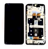 TOUCH DIGITIZER + DISPLAY LCD COMPLETE + FRAME FOR SAMSUNG GALAXY A07 5G A076B BLACK ORIGINALE (SERVICE PACK)