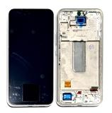PANTALLA TACTIL + DISPLAY LCD DISPLAY COMPLETO + MARCO PARA SAMSUNG GALAXY A34 5G A346B PLATEADO ORIGINAL (SERVICE PACK) (ENSAMBLADO)