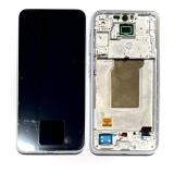 PANTALLA TACTIL + DISPLAY AMOLED DISPLAY COMPLETO CON MARCO PARA SAMSUNG GALAXY A35 5G A356B AZUL MARINO / NEGRO ORIGINAL (SERVICE PACK) (ENSAMBLADO)