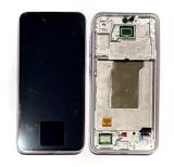 PANTALLA TACTIL + DISPLAY AMOLED DISPLAY COMPLETO CON MARCO PARA SAMSUNG GALAXY A35 5G A356B LILA ORIGINAL (SERVICE PACK) (ENSAMBLADO)