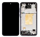 TOUCHSCREEN + DISPLAY AMOLED DISPLAY COMPLETO + FRAME PER SAMSUNG GALAXY A35 5G A356B BLU GHIACCIO ORIGINALE (SERVICE PACK) (ASSEMBLATO)