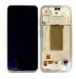 PANTALLA TACTIL + DISPLAY AMOLED DISPLAY COMPLETO CON MARCO PARA SAMSUNG GALAXY A36 5G A366B BLANCO ORIGINAL (SERVICE PACK) (ENSAMBLADO)
