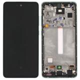 PANTALLA TACTIL + DISPLAY AMOLED REACONDICIONADO + MARCO PARA SAMSUNG GALAXY A52s 5G A528B VERDE (Pantalla reacondicionada marco no original)