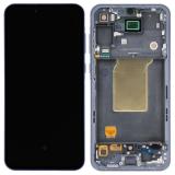 PANTALLA TACTIL + DISPLAY AMOLED DISPLAY COMPLETO CON MARCO PARA SAMSUNG GALAXY A55 5G A556B AZUL MARINO / NEGRO ORIGINAL (SERVICE PACK) (ENSAMBLADO)