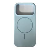 FUNDA DE SILICONA LIQUIDA + MAGNETIC PARA APPLE IPHONE 17 PRO MAX AZUL