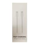 DATA CABLE USB TYPE C TO TYPE C EP-DG977 FAST CHARGING (3A) PER SAMSUNG GALAXY NOTE 10 N970F / NOTE20 N980F BIANCO