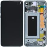 TOUCH DIGITIZER + DISPLAY AMOLED COMPLETE + FRAME FOR SAMSUNG GALAXY S10 G973F PRISM GREEN ORIGINAL (SERVICE PACK) (ASSEMBLED)