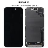 PANTALLA TACTIL + DISPLAY OLED DISPLAY COMPLETO PARA APPLE IPHONE 16 6.1 TD OLED VERSIONE SOFT + SENSOR FLEX (DIAGNOSTICABLE NO ES NECESARIO TRASPLANTAR EL IC DE PANTALLA ORIGINAL) (REQUIERE ACTUALIZACIóN A LA úLTIMA VERSIóN)