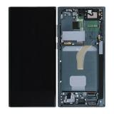 TOUCHSCREEN + DISPLAY AMOLED DISPLAY COMPLETO + FRAME PER SAMSUNG GALAXY S22 ULTRA 5G S908B VERDE ORIGINAL (SERVICE PACK) (ASSEMBLATO)