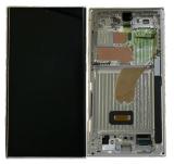 PANTALLA TACTIL + DISPLAY AMOLED DISPLAY COMPLETO + MARCO PARA SAMSUNG GALAXY S23 ULTRA 5G S918B AZUL CIELO / LIMA ORIGINAL (SERVICE PACK) (ENSAMBLADO)