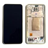 TOUCHSCREEN + DISPLAY AMOLED DISPLAY COMPLETO + FRAME PER SAMSUNG GALAXY A35 5G A356B GIALLO ORIGINALE (SERVICE PACK) (ASSEMBLATO)