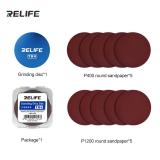 RELIFE TX4 JUEGO DE DISCOS DE LIJADO PUEDE USARSE CON MÁQUINAS REMOVEDORAS DE ADHESIVO PARA ELIMINAR CAPAS DE ÓXIDO DE LOS BORDES / RASPAR ADHESIVO DE CPU / AFILAR CUCHILLAS / PINZAS ETC
