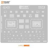 AMAOE U-IP11 IP 15 / A17 / A16 PLANTILLA METALICA DE CHIP IC PARA APPLE IPHONE 15 / 15 PLUS / 15 PRO / 15 PRO MAX 0.12MM