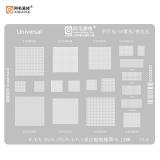 AMAOE UNIVERSAL 0.3 / 0.35 / 0.375 / 0.4 / 0.5 MULTIFUNCIONAL PLANTILLA METALICA DE CHIP IC 0.12MM